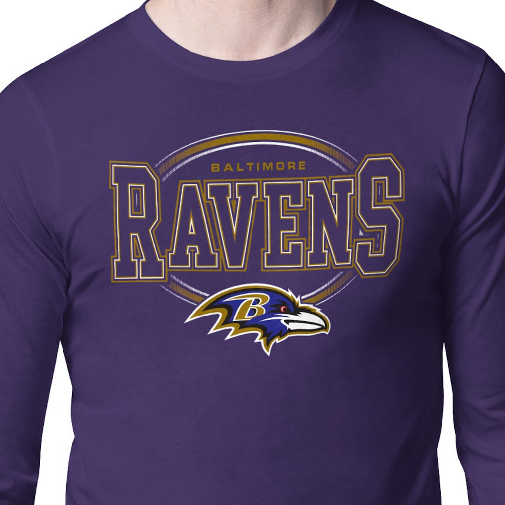 Baltimore Ravens Starter Team Track Graphic Long Sleeve T-Shirt Purple