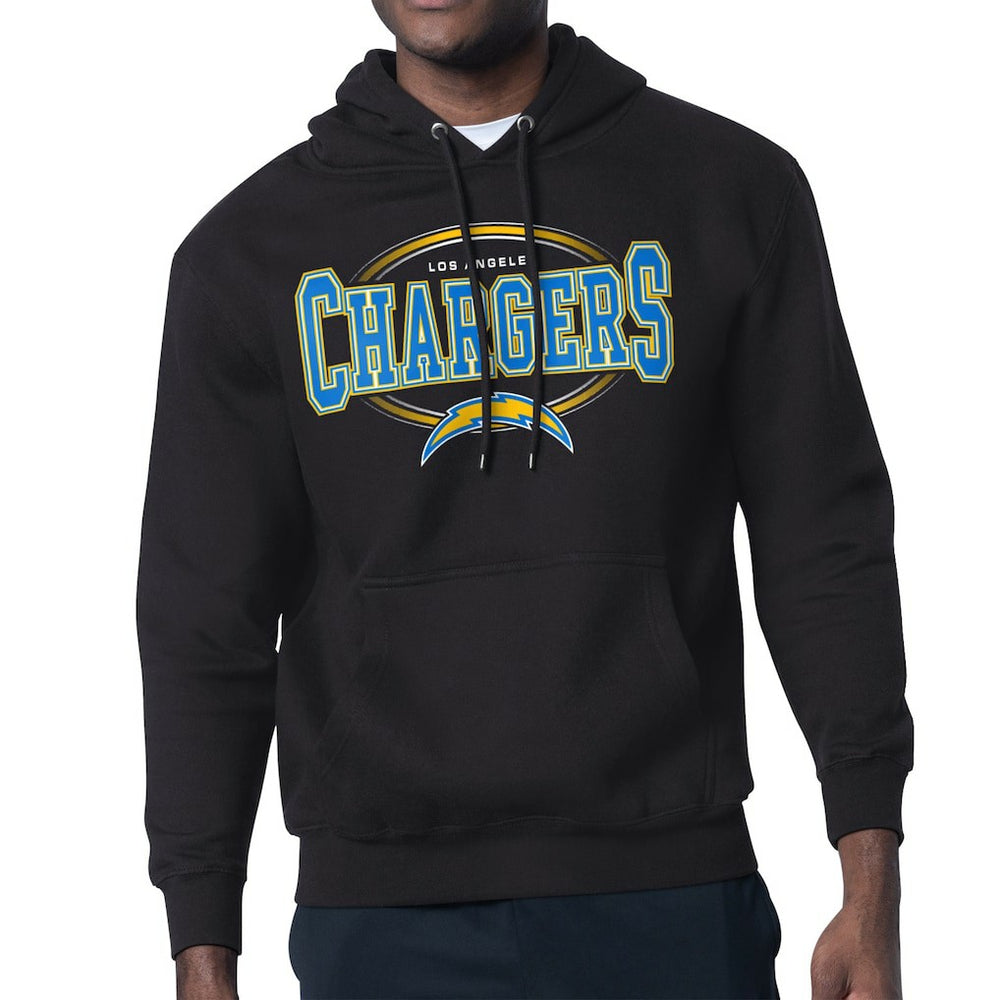 Los Angeles Chargers Starter Team Track Graphic Pullover Hoodie Black