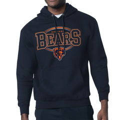 Chicago Bears Starter Team Track Graphic Pullover Hoodie Navy