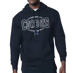 Dallas Cowboys Starter Team Track Graphic Pullover Hoodie Navy