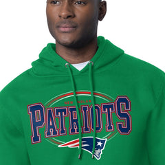 New England Patriots Starter Team Track Graphic Pullover Hoodie Kelly Green
