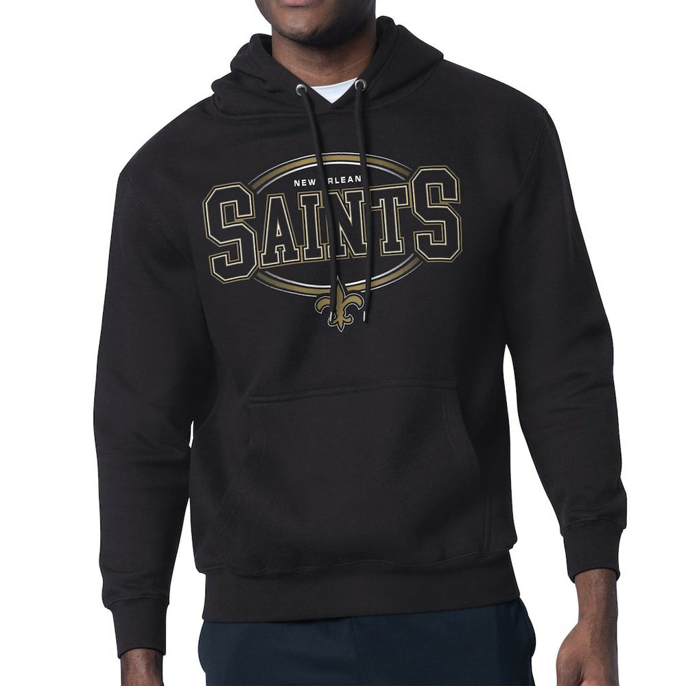 New Orleans Saints Starter Team Track Graphic Pullover Hoodie Black