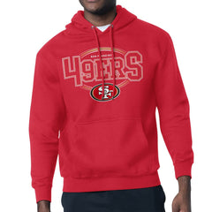 San Francisco 49ers Starter Team Track Graphic Pullover Hoodie Scarlet