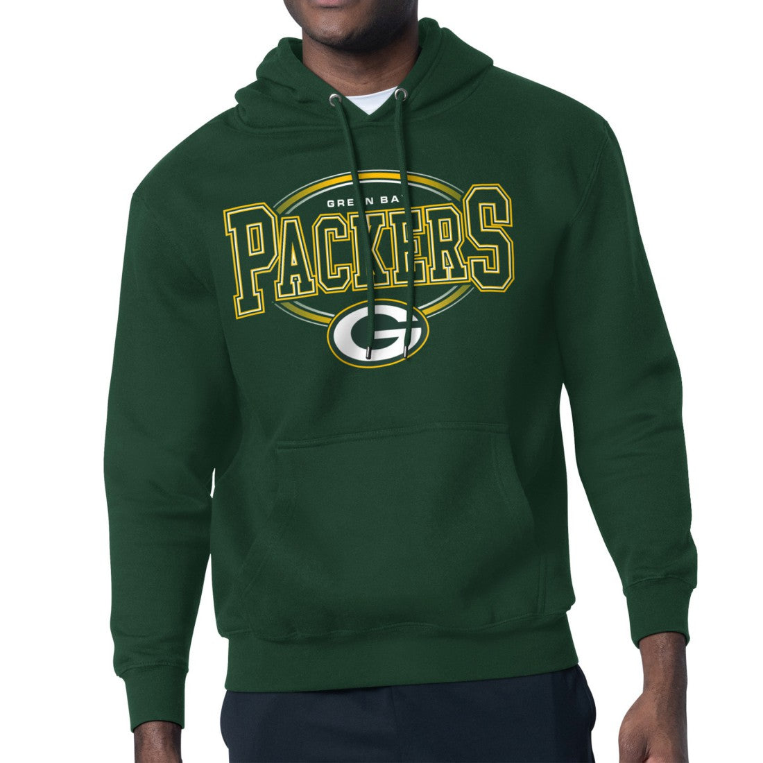 Green Bay Packers Starter Team Track Graphic Pullover Hoodie Green