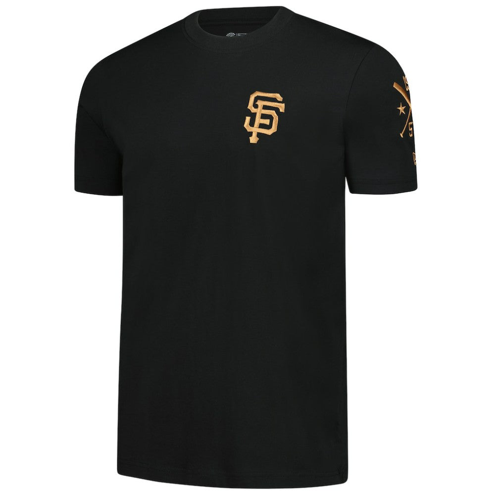 San Francisco Giants New Era Bronze Logo with Cross Bats Established T-Shirt - Black - New Era Lifestyle