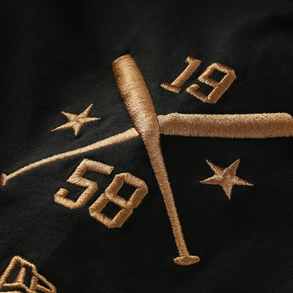 San Francisco Giants New Era Bronze Logo with Cross Bats Established T-Shirt - Black - New Era Lifestyle