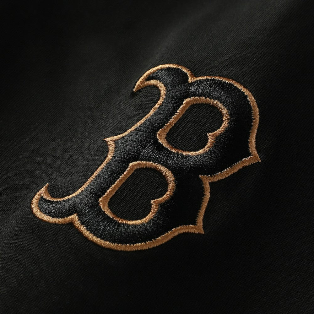 Boston Red Sox New Era Bronze Logo with Cross Bats Established T-Shirt - Black - New Era Lifestyle