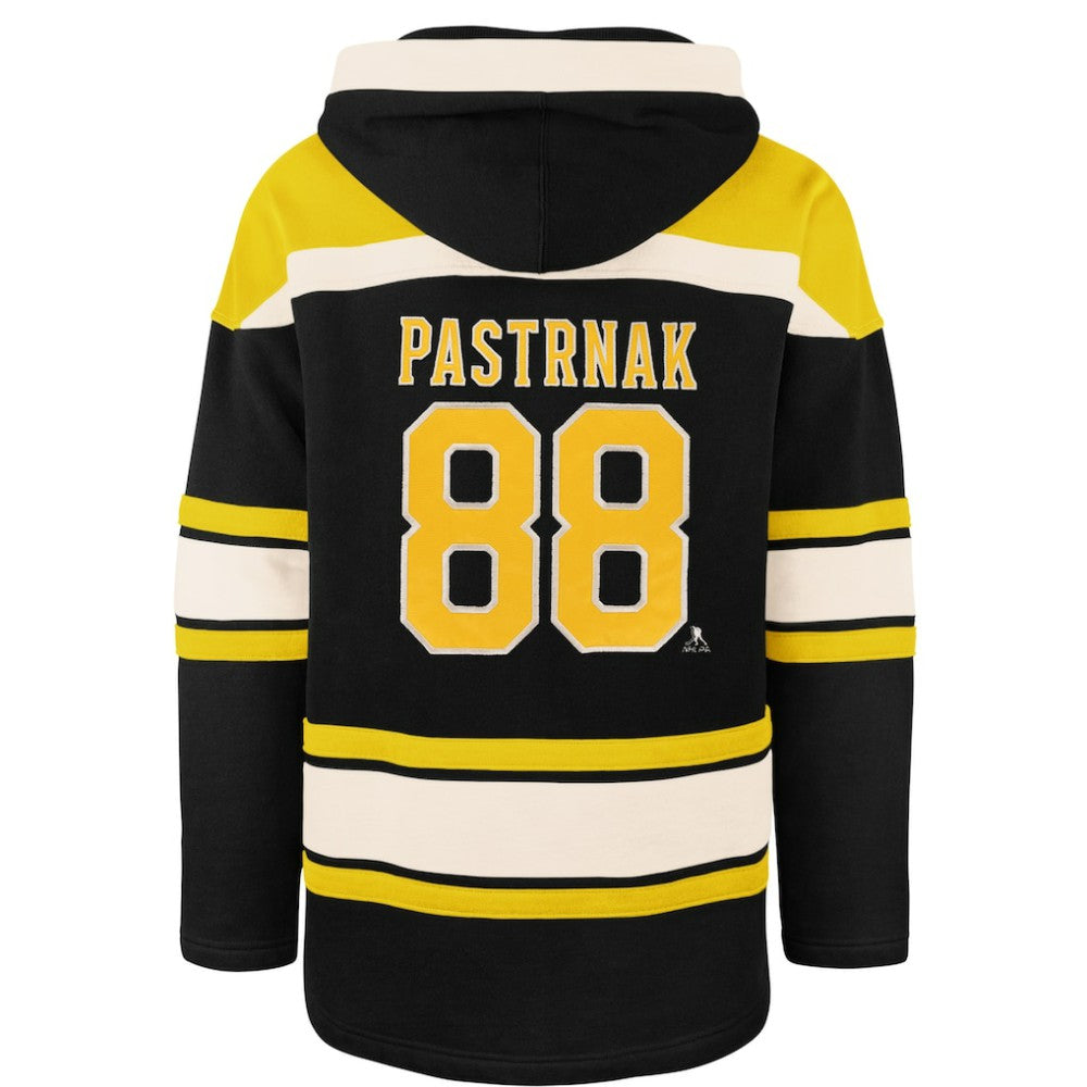 David Pastrnak Boston Bruins '47 Player Name & Number Lacer Hoodie - Black - NHL 203347778
