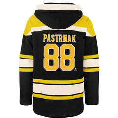 David Pastrnak Boston Bruins '47 Player Name & Number Lacer Hoodie - Black - NHL 203347778