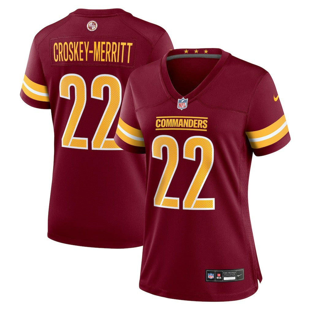 Nike Jacory Croskey-Merritt Washington Commanders Women's Team Game Jersey Burgundy