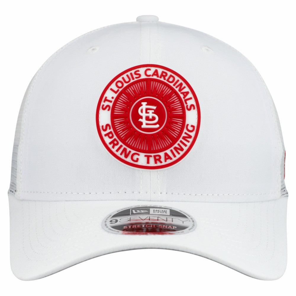 St. Louis Cardinals New Era 2026 Spring Training Fan Pack 9SEVENTY Adjustable Trucker Hat - White - New Era Discount