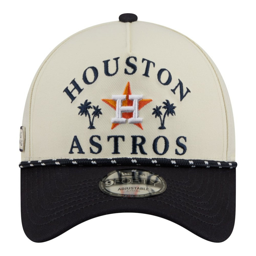 Houston Astros New Era 2026 Spring Training Fan Pack Rope A-Frame 9FORTY Adjustable Hat - Cream - New Era Discount
