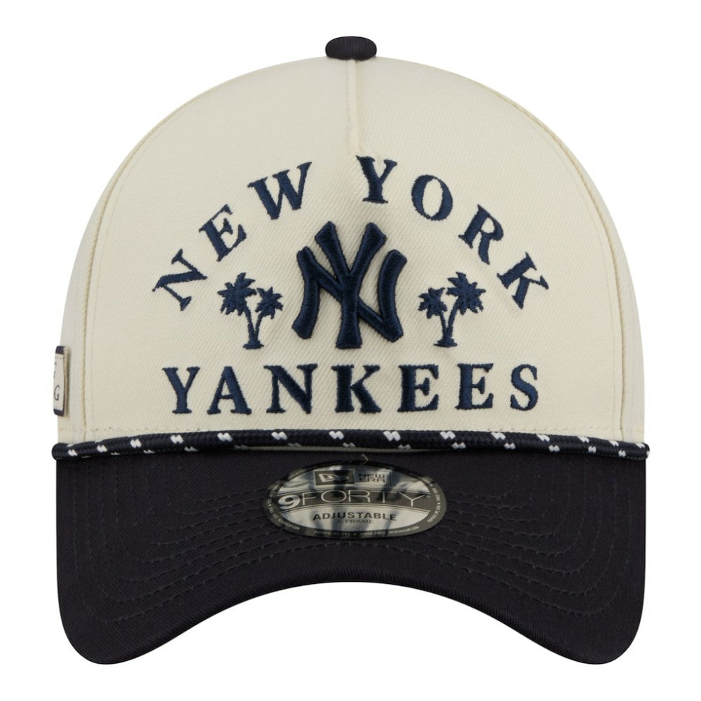New York Yankees New Era 2026 Spring Training Fan Pack Rope A-Frame 9FORTY Adjustable Hat - Cream - New Era Sale