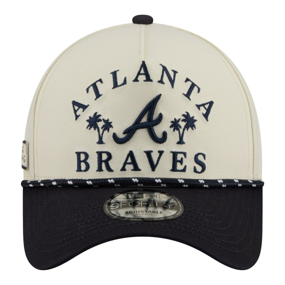 Atlanta Braves New Era 2026 Spring Training Fan Pack Rope A-Frame 9FORTY Adjustable Hat - Cream - New Era on Sale
