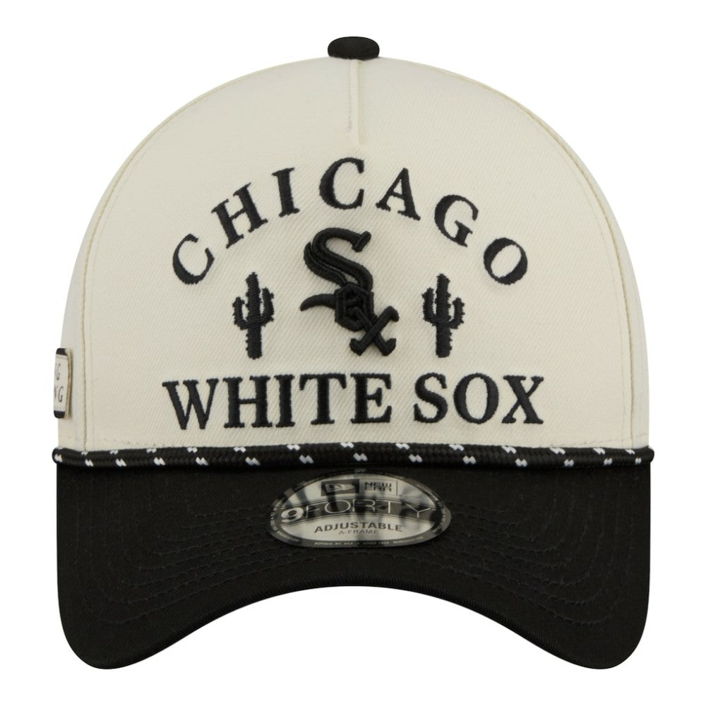 Chicago White Sox New Era 2026 Spring Training Fan Pack Rope A-Frame 9FORTY Adjustable Hat - Cream - New Era on Sale