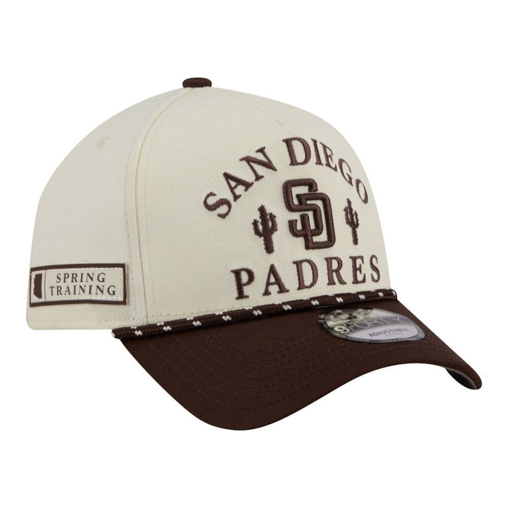 San Diego Padres New Era 2026 Spring Training Fan Pack Rope A-Frame 9FORTY Adjustable Hat - Cream - New Era Sale