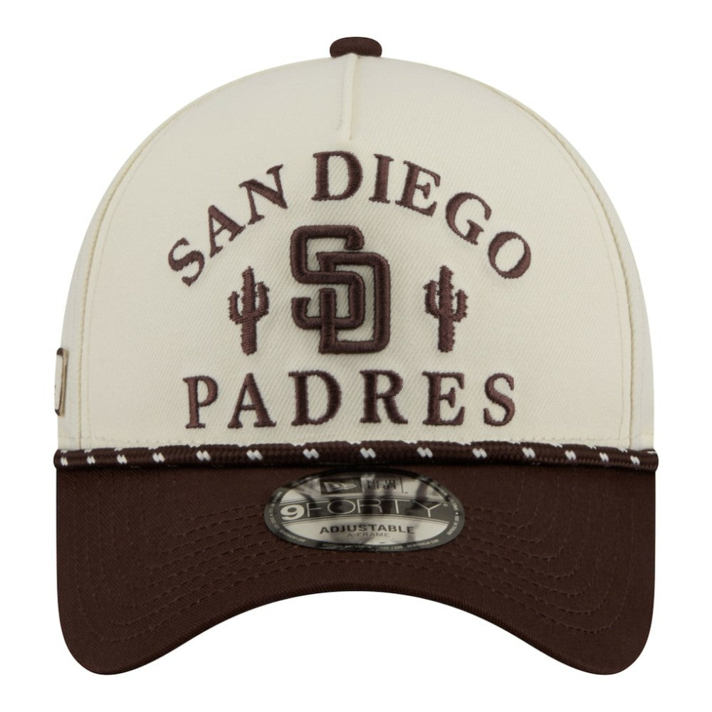San Diego Padres New Era 2026 Spring Training Fan Pack Rope A-Frame 9FORTY Adjustable Hat - Cream - New Era Sale