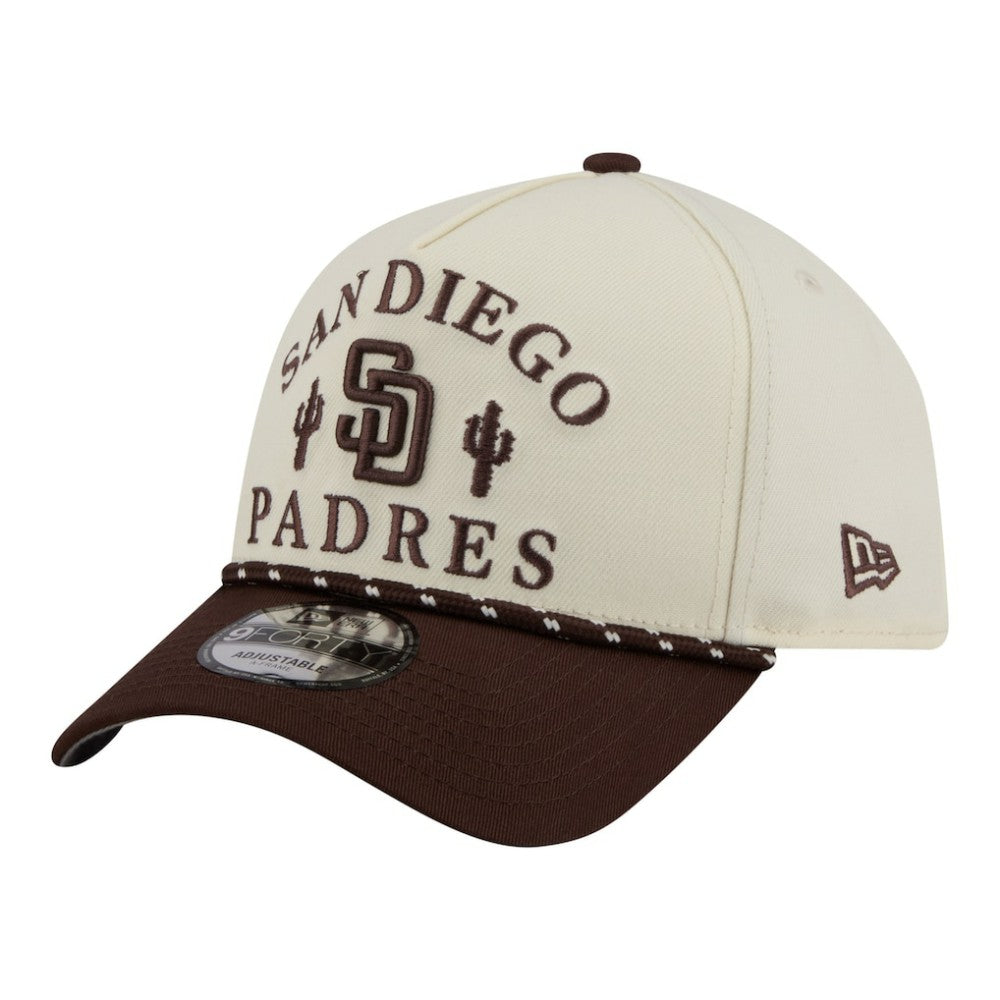 San Diego Padres New Era 2026 Spring Training Fan Pack Rope A-Frame 9FORTY Adjustable Hat - Cream - New Era Sale