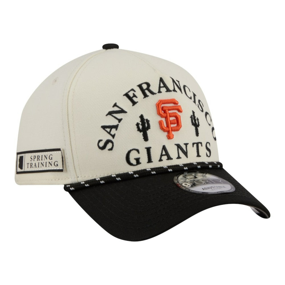 San Francisco Giants New Era 2026 Spring Training Fan Pack Rope A-Frame 9FORTY Adjustable Hat - Cream - New Era Lifestyle