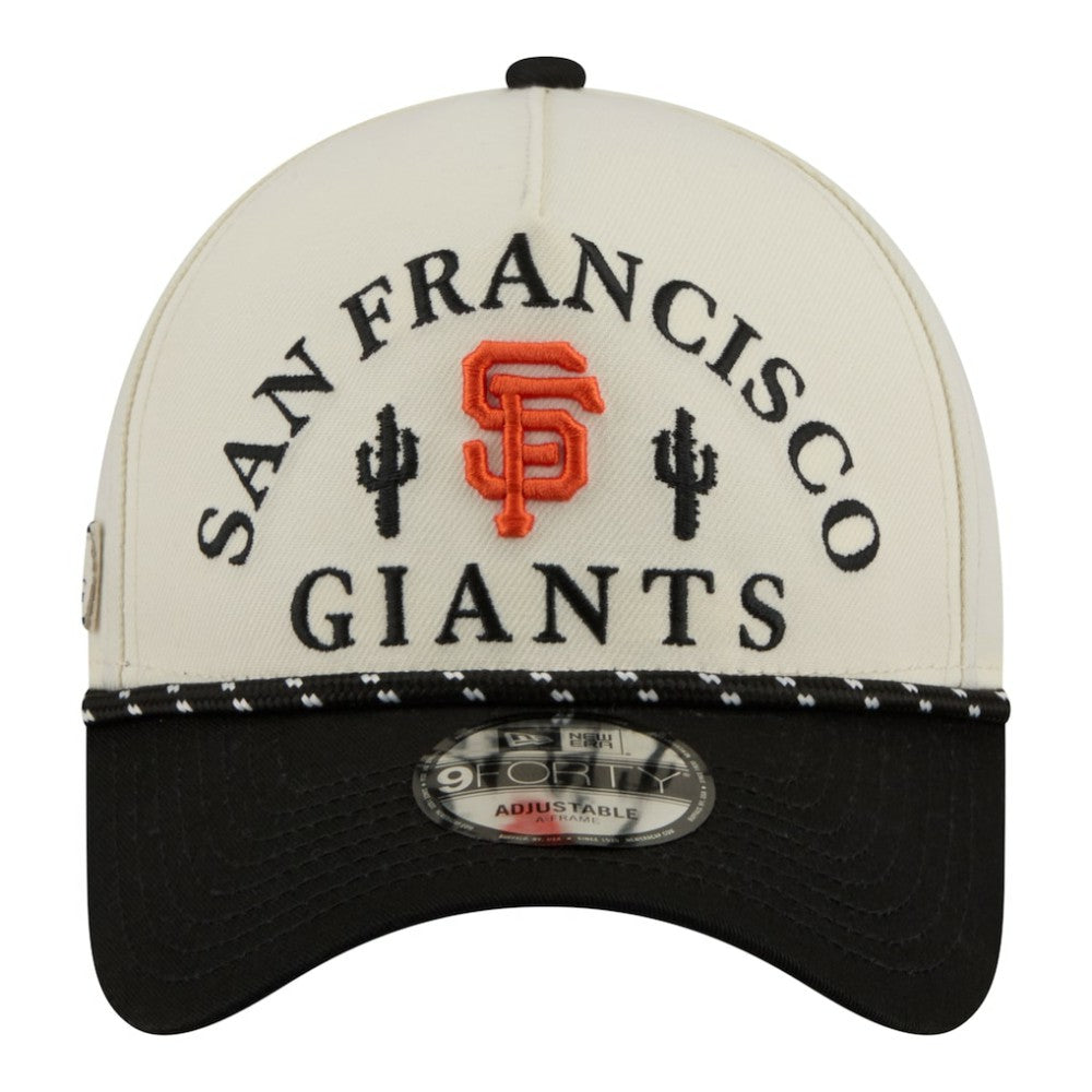 San Francisco Giants New Era 2026 Spring Training Fan Pack Rope A-Frame 9FORTY Adjustable Hat - Cream - New Era Lifestyle