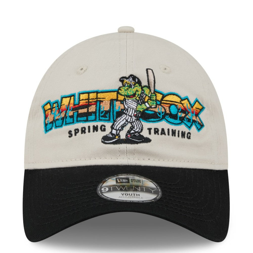 Chicago White Sox New Era Youth 2026 Spring Training Fan Pack Batter 9TWENTY Adjustable Hat - Stone/Black - New Era Online
