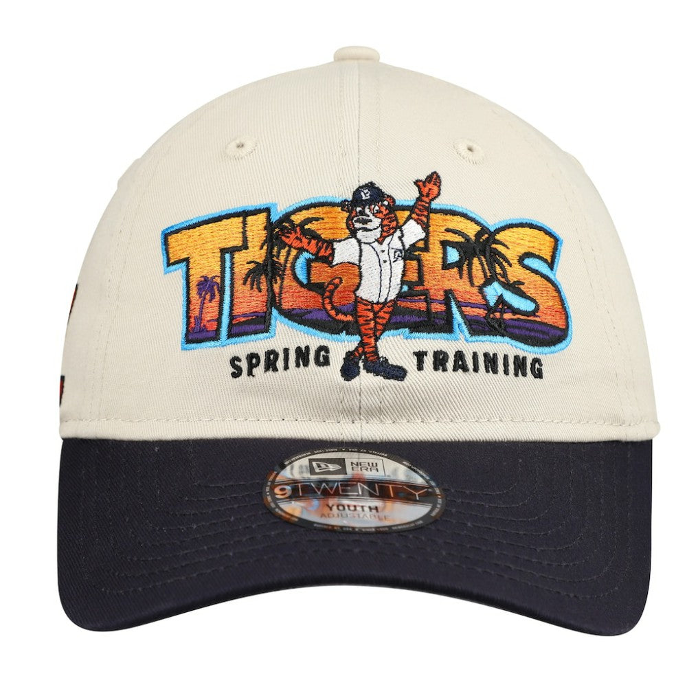 Detroit Tigers New Era Youth 2026 Spring Training Fan Pack Batter 9TWENTY Adjustable Hat - Stone/Navy - New Era Sale