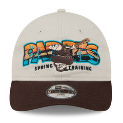 San Diego Padres New Era Youth 2026 Spring Training Fan Pack Batter 9TWENTY Adjustable Hat - Stone/Brown - New Era Discount