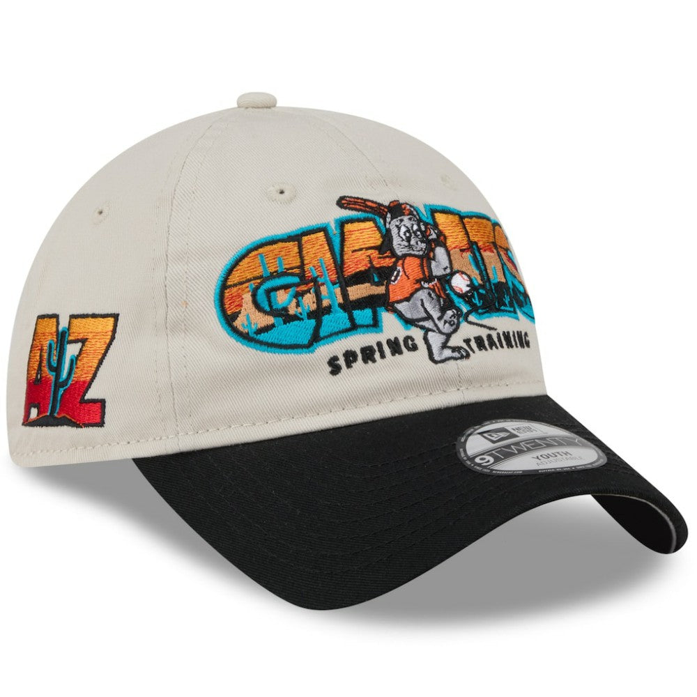 San Francisco Giants New Era Youth 2026 Spring Training Fan Pack Batter 9TWENTY Adjustable Hat - Stone/Black - New Era Discount