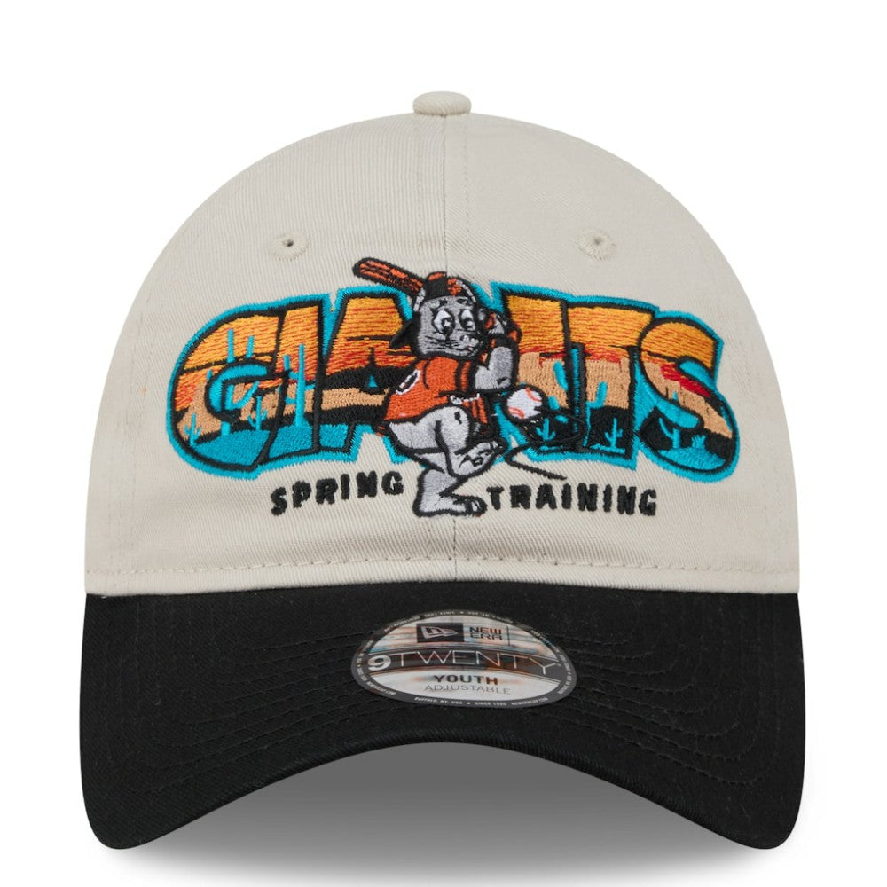 San Francisco Giants New Era Youth 2026 Spring Training Fan Pack Batter 9TWENTY Adjustable Hat - Stone/Black - New Era Discount