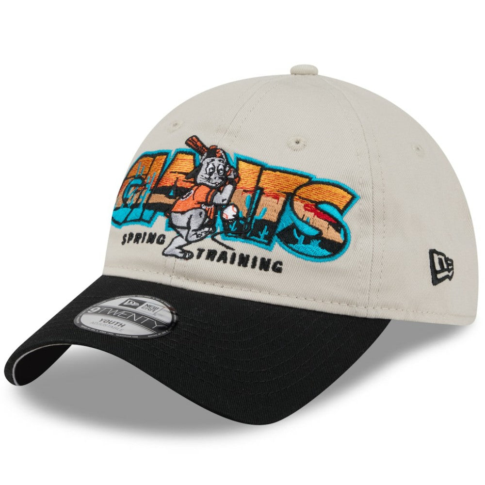 San Francisco Giants New Era Youth 2026 Spring Training Fan Pack Batter 9TWENTY Adjustable Hat - Stone/Black - New Era Discount