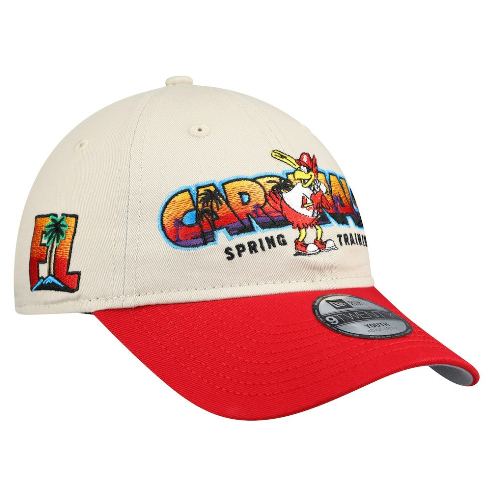St. Louis Cardinals New Era Youth 2026 Spring Training Fan Pack Batter 9TWENTY Adjustable Hat - Stone/Red - New Era Online