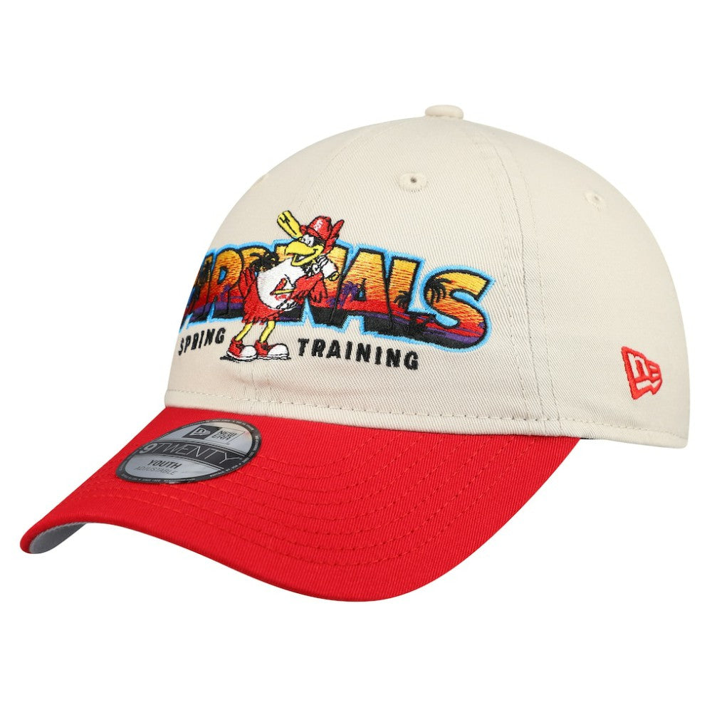 St. Louis Cardinals New Era Youth 2026 Spring Training Fan Pack Batter 9TWENTY Adjustable Hat - Stone/Red - New Era Online