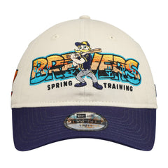 Milwaukee Brewers New Era Youth 2026 Spring Training Fan Pack Batter 9TWENTY Adjustable Hat - Stone/Navy - New Era Lifestyle