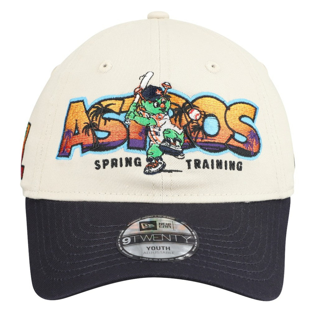 Houston Astros New Era Youth 2026 Spring Training Fan Pack Batter 9TWENTY Adjustable Hat - Stone/Navy - New Era Discount