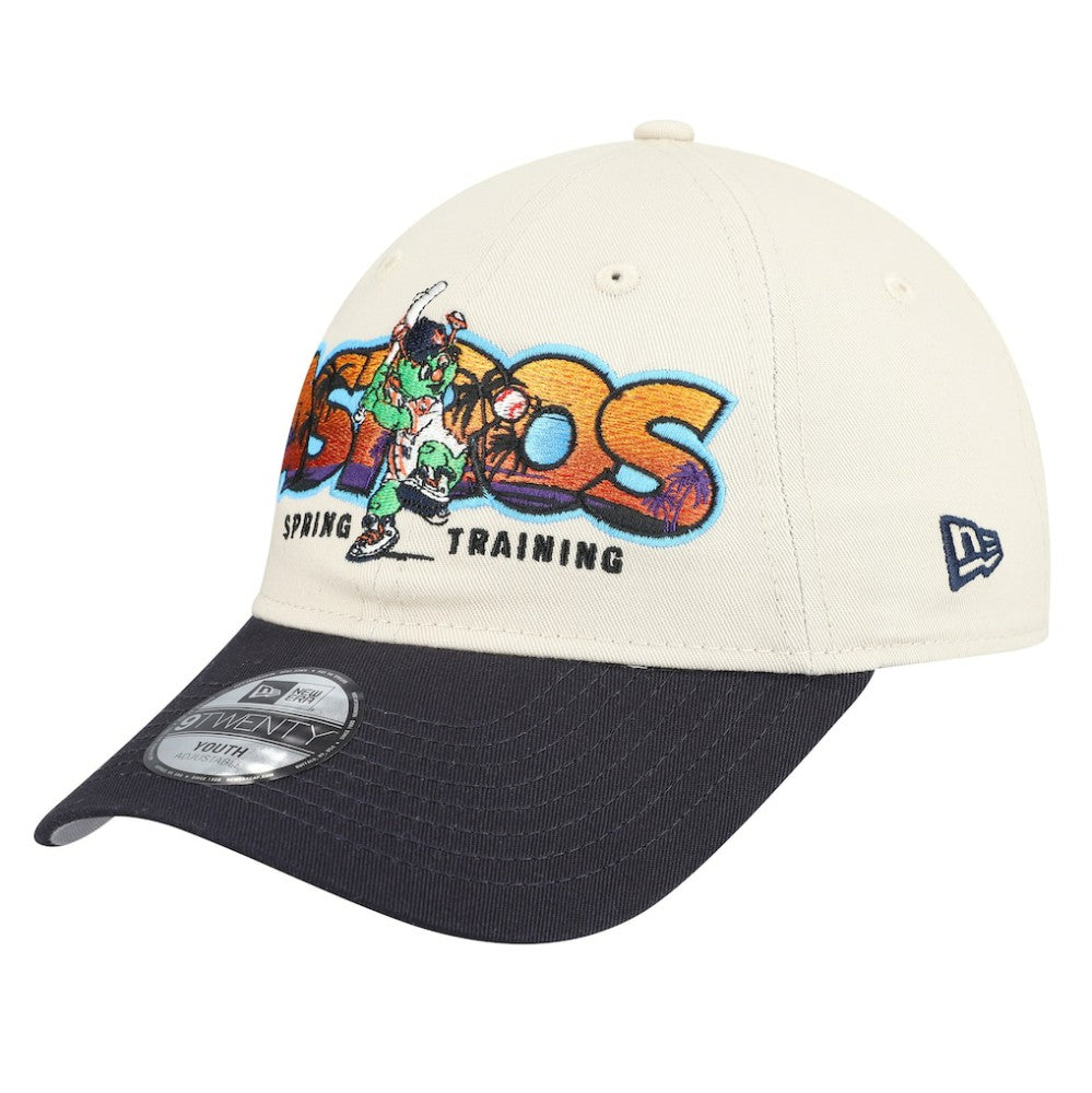 Houston Astros New Era Youth 2026 Spring Training Fan Pack Batter 9TWENTY Adjustable Hat - Stone/Navy - New Era Discount