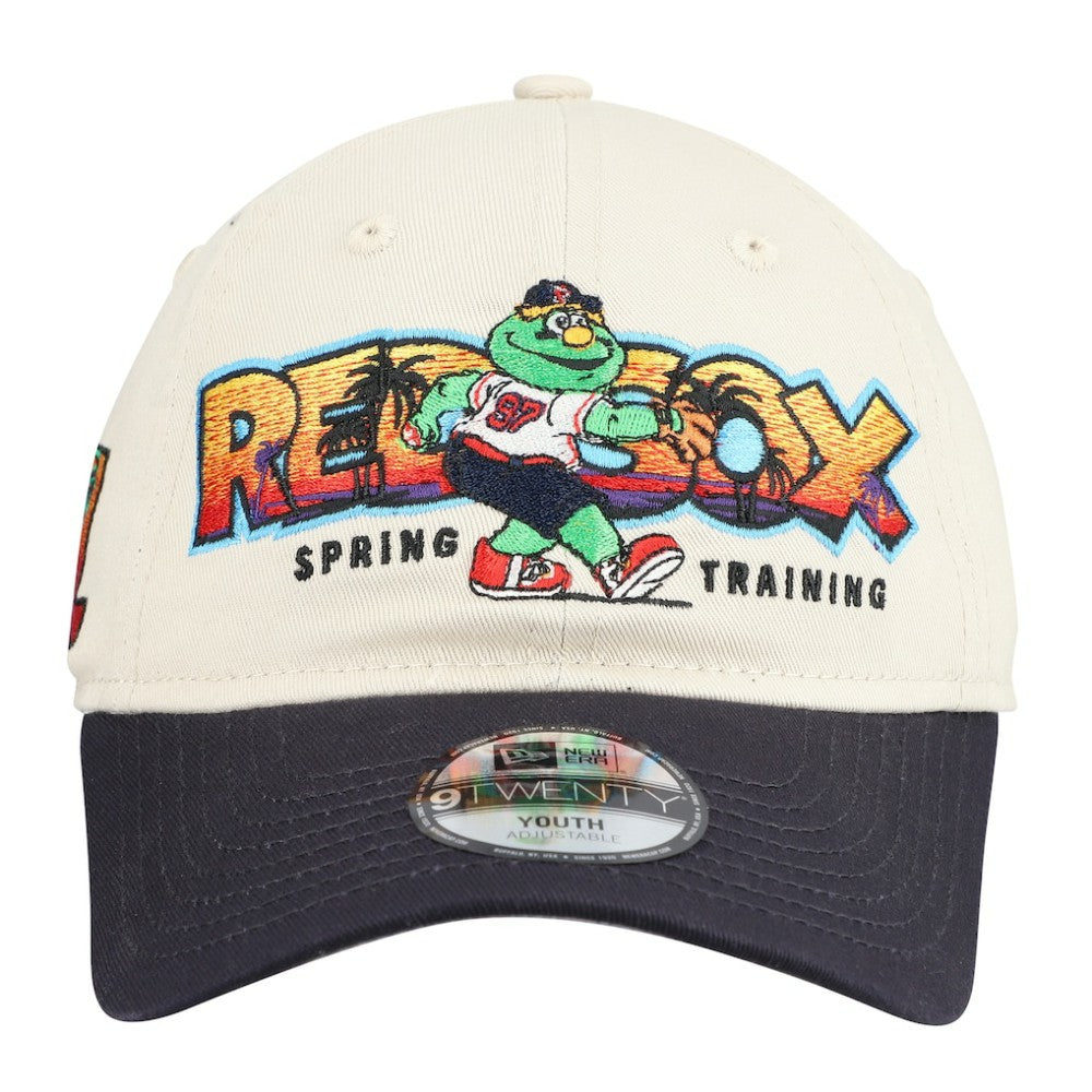 Boston Red Sox New Era Youth 2026 Spring Training Fan Pack Batter 9TWENTY Adjustable Hat - Stone/Navy - New Era Lifestyle