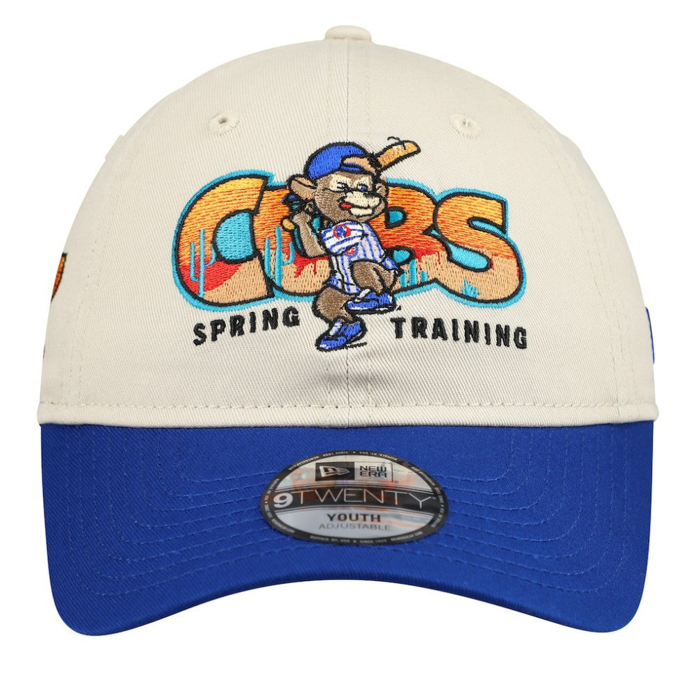 Chicago Cubs New Era Youth 2026 Spring Training Fan Pack Batter 9TWENTY Adjustable Hat - Stone/Royal - New Era Sale