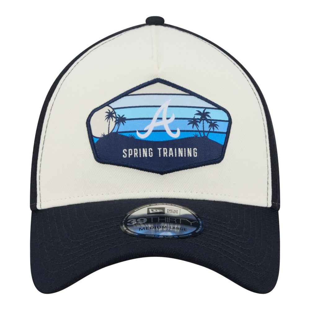 Atlanta Braves New Era 2026 Spring Training Fan Pack Gradient 39THIRTY Flex Hat - Stone - New Era Lifestyle
