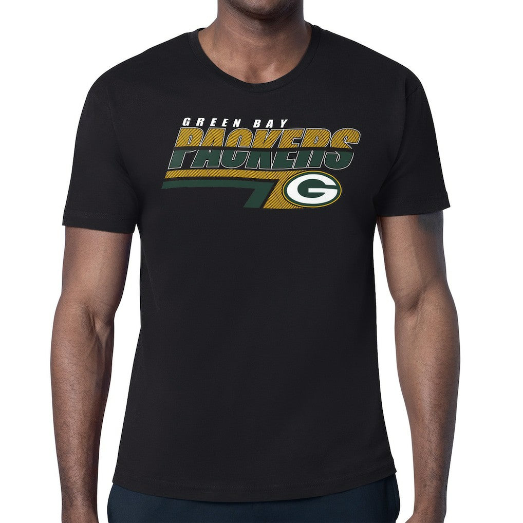 Green Bay Packers Starter Logo Push Graphic T-Shirt Black