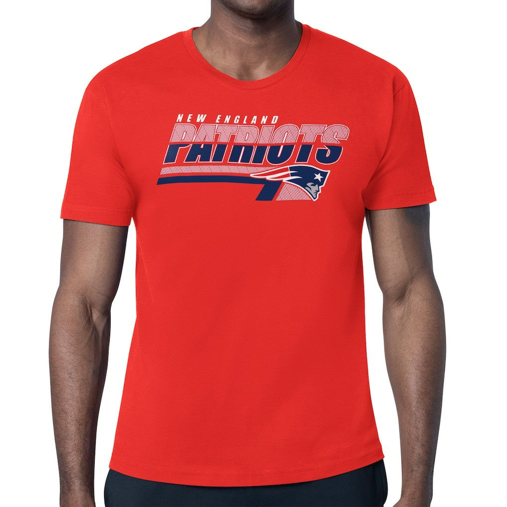 New England Patriots Starter Logo Push Graphic T-Shirt Red