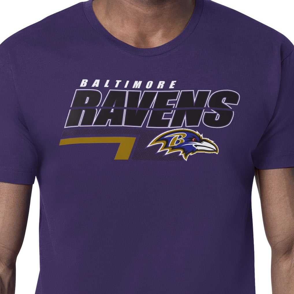Baltimore Ravens Starter Logo Push Graphic T-Shirt Purple