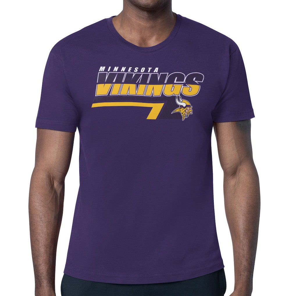 Minnesota Vikings Starter Logo Push Graphic T-Shirt Purple