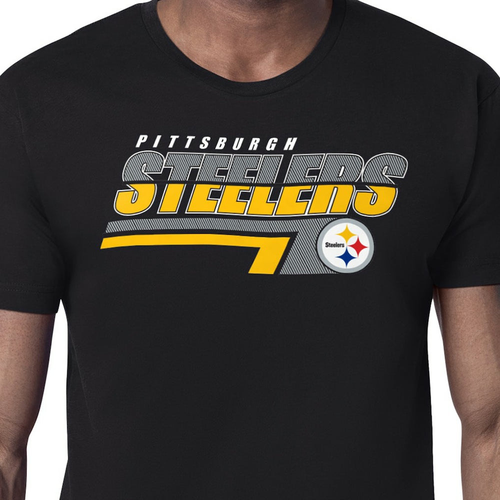 Pittsburgh Steelers Starter Logo Push Graphic T-Shirt Black