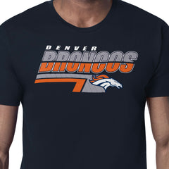 Denver Broncos Starter Logo Push Graphic T-Shirt Navy