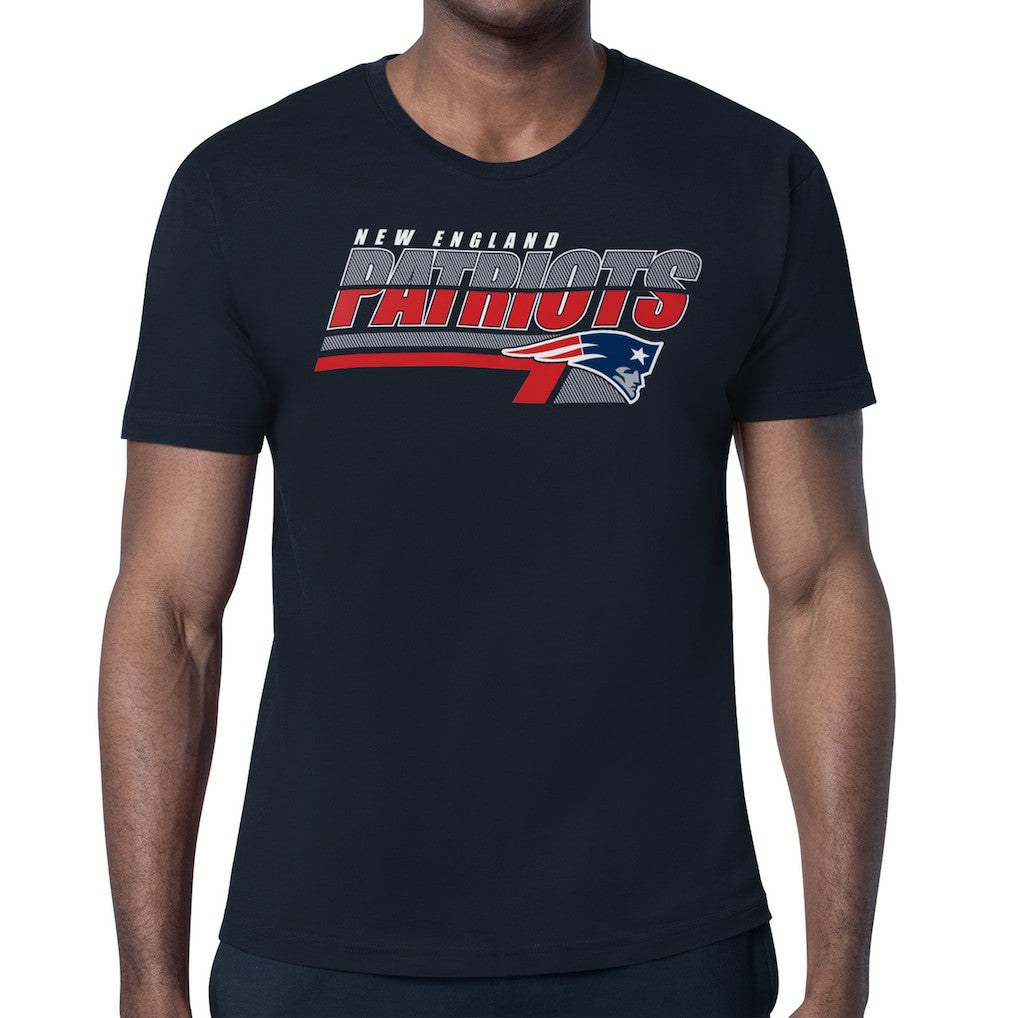 New England Patriots Starter Logo Push Graphic T-Shirt Navy