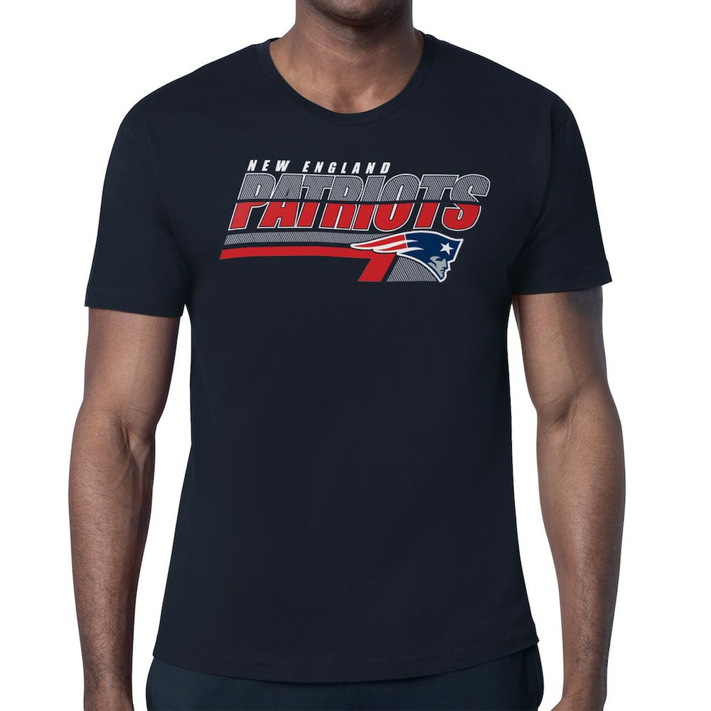 New England Patriots Starter Logo Push Graphic T-Shirt Navy