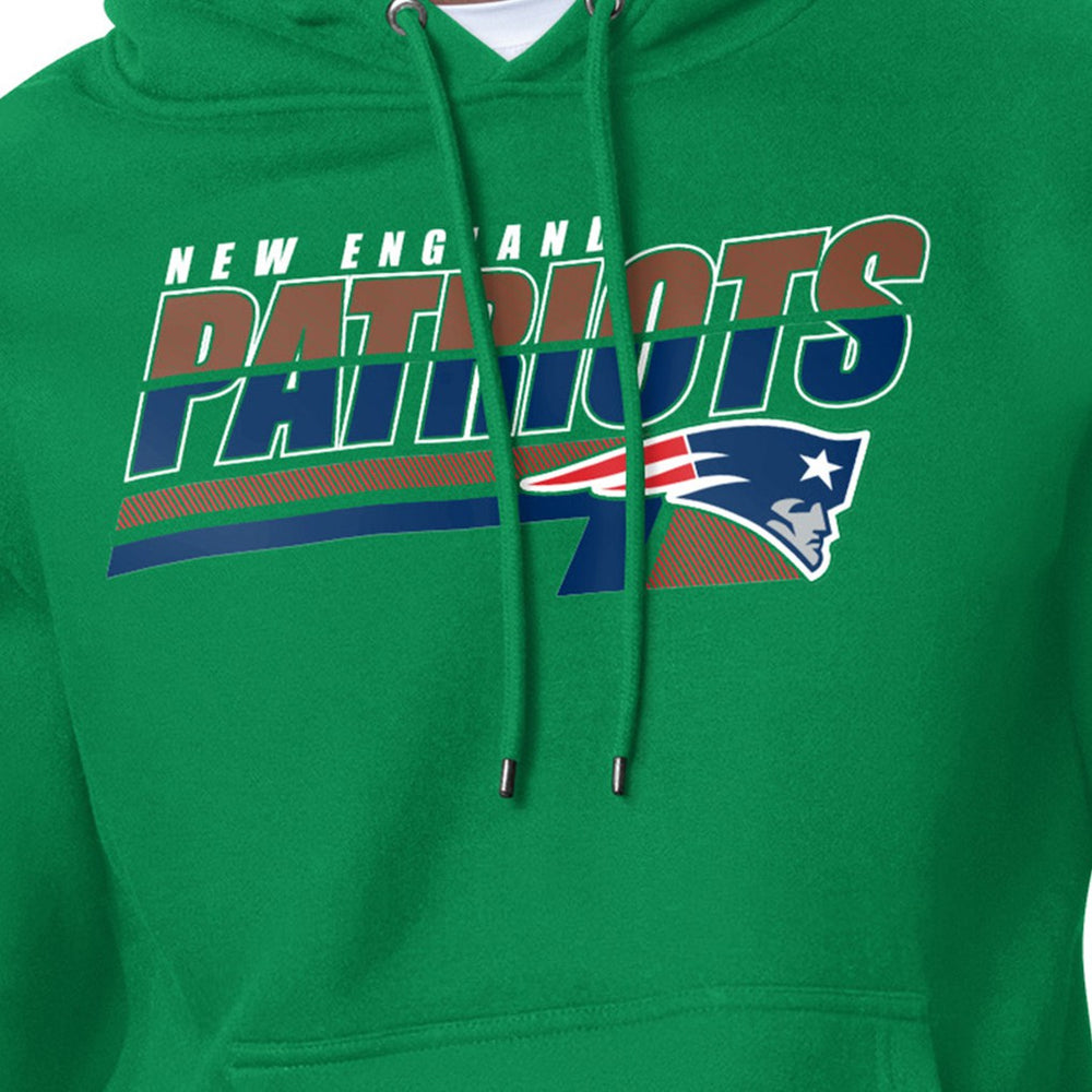 New England Patriots Starter Logo Push Graphic Hoodie Kelly Green