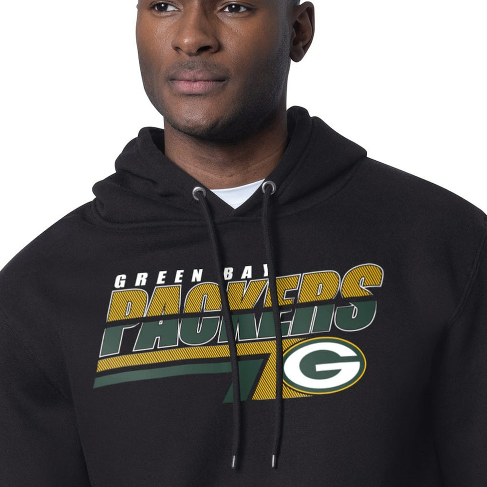 Green Bay Packers Starter Logo Push Graphic Hoodie Black