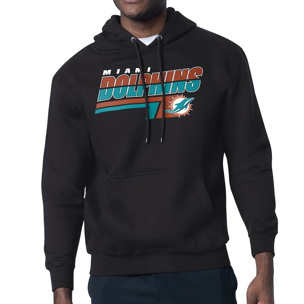 Miami Dolphins Starter Logo Push Graphic Hoodie Black