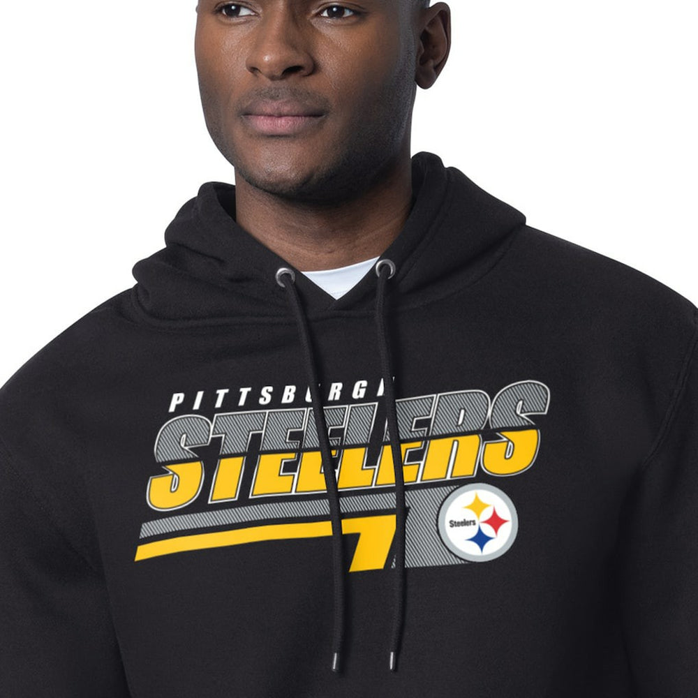 Pittsburgh Steelers Starter Logo Push Graphic Hoodie Black